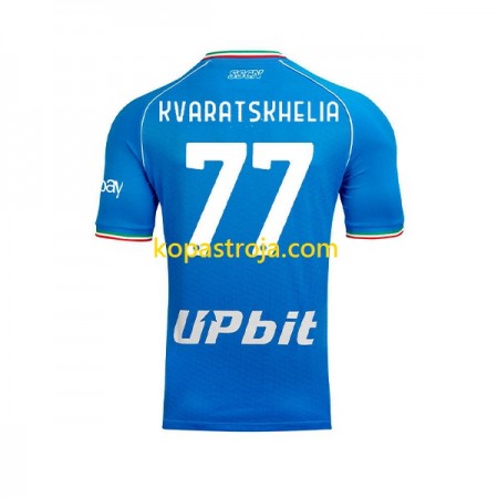 Billiga Fotbollströjor SSC Napoli Khvicha Kvaratskhelia 77 Hemma tröja 2023/24 Kortärmad